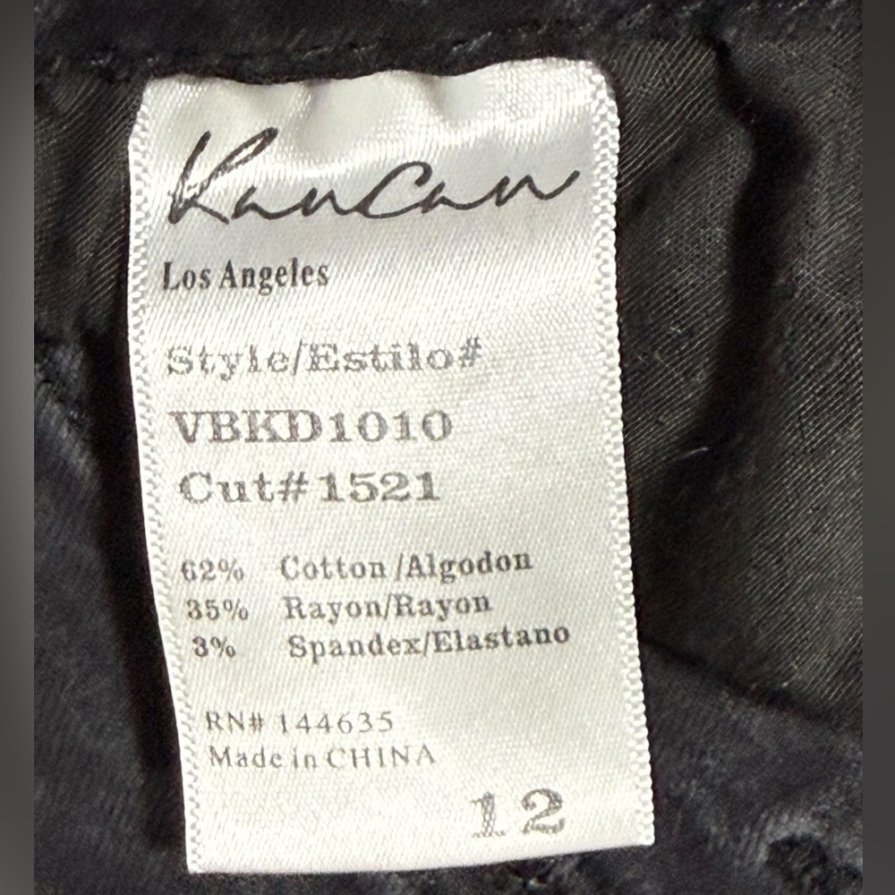 Kancan Kids Black Skinny Jeans Size 12 – Adjustable Waist – Stretch Denim - Picture 8 of 11